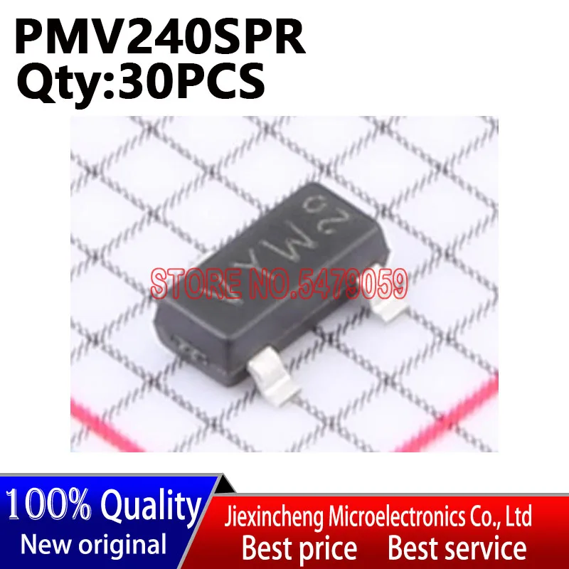 30PCS PMV240SPR marking:VY* VYW SOT23-3 New original 100 V, P-channel MOSFET