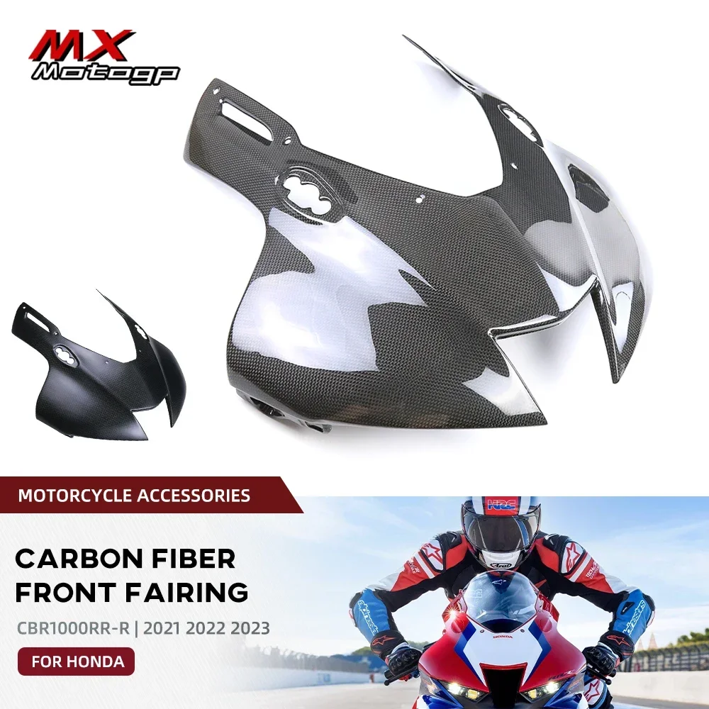 

Motorcycle Carbon Fiber Front Fairing Upper Headlight Cover For HONDA CBR1000RR-R CBR 1000RRR Fireblade SP 2021 2022 2023