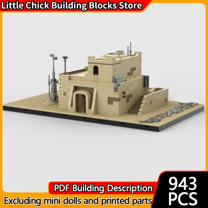 

Модель City Street View MOC, строительные кирпичи, архитектура в пустыне, модульная технология, детские праздничные подарки, сборные игрушки, костюм