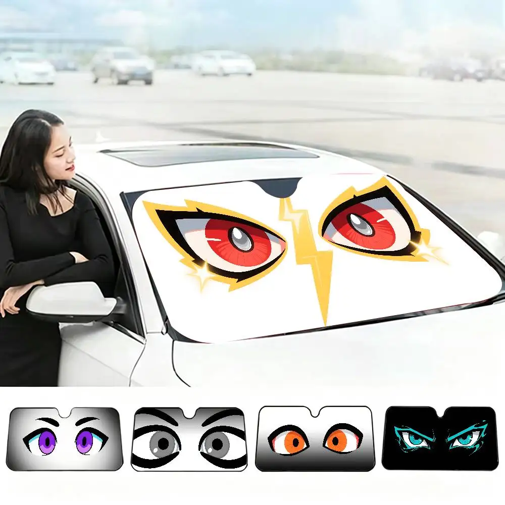 Eyes Car Sunshade Window Sunshade Sunblock Front Windshield Hood Interior Front Baffle Double Sunshade