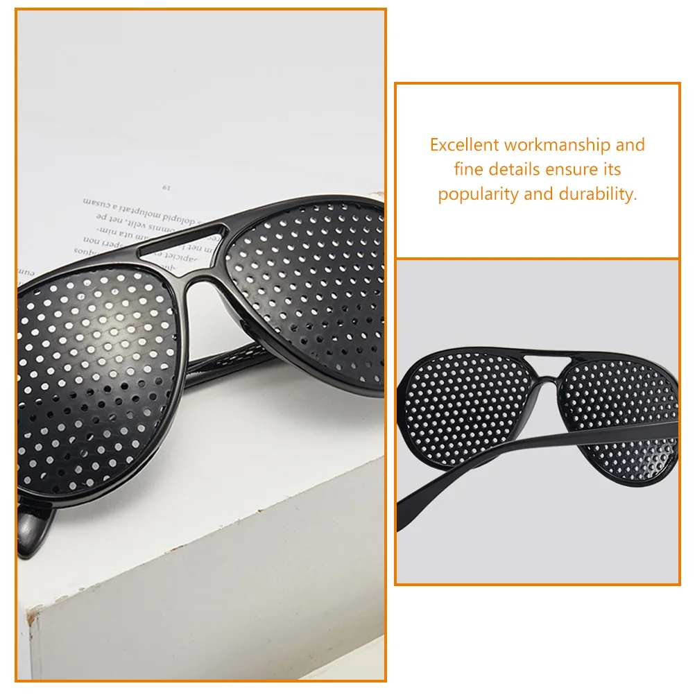 

2Pcs Pinhole Glasses Anti-fatigue Vision Correction Eyeglasses Eye Care Tool for Myopia Astigmatism Relief Sunglasses