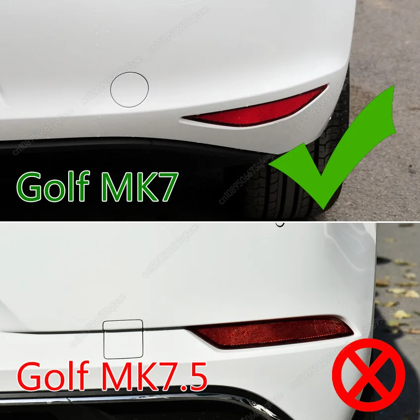 Car Rear Bumper Air Knife Tail Light Cover Gloss Black Body Kit For VW Golf 7 GTI GTE GTD TSI TDI R R-Line 2012-2016 Trim Tuning
