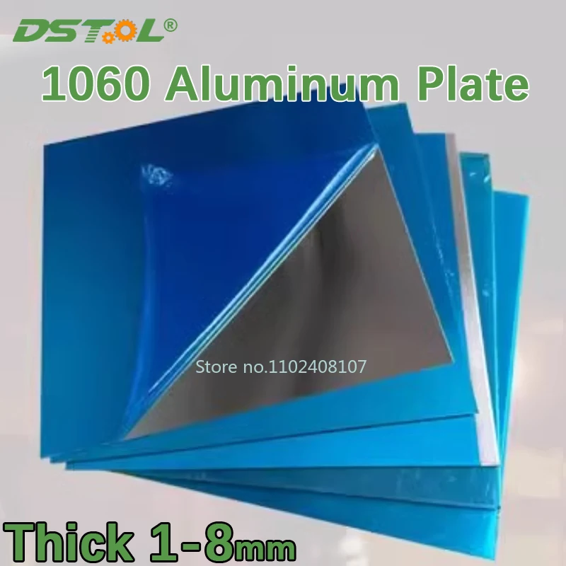 두꺼운 1-8mm 1060 알루미늄 플레이트 알루미늄 시트 100x100mm~300x300mm
