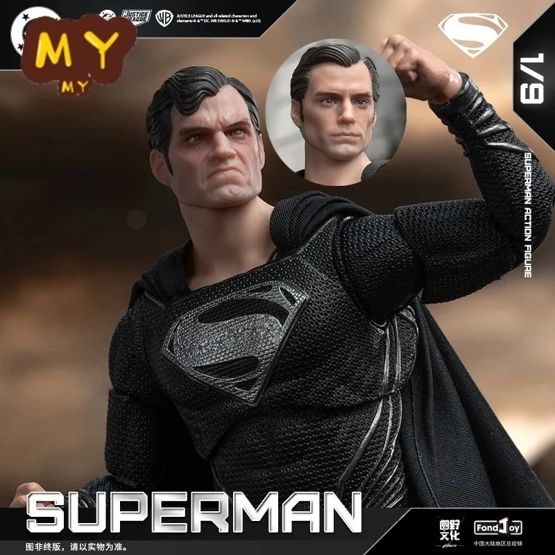 

Original Fondjoy Black Superman 2.0 Figure Dc Zack Snyder'S Justice League Figures 1/9 Super Man Pvc Model Doll Joint Movable