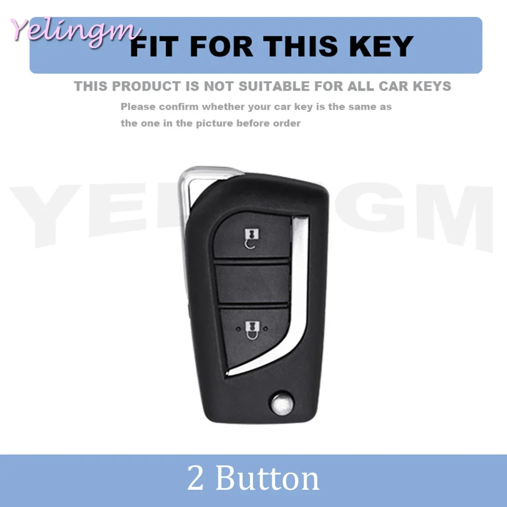 2 Button Key Shell Fob Case Keyring for Toyota Auris Corolla Avensis Verso Yaris Aygo Scion TC IM Camry RAV4 Forturner Hilux