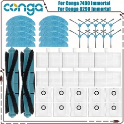 Kompatybilny z Cecotec Conga 7490 Immortal / 8290 Immortal / Kabum Smart 900 Części zamienne Akcesoria Szczotka Mop Filtr Worek na kurz