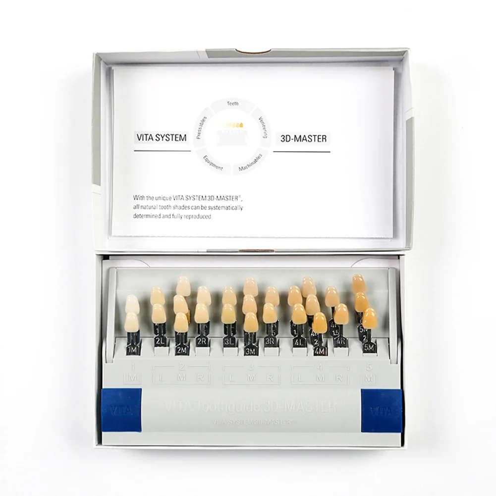1 pc Dental Lab Bleach Shade Guide 29 Colors Teeth Whitening Comparing Toothguide Dentistry Clinic Colorimetric Plate