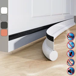 Leather Door Bottom Seal Strip Weatherstrip Under Door Draft Stopper Acoustic Foam Gap Draft Blocker Insulation Door Strip Seal