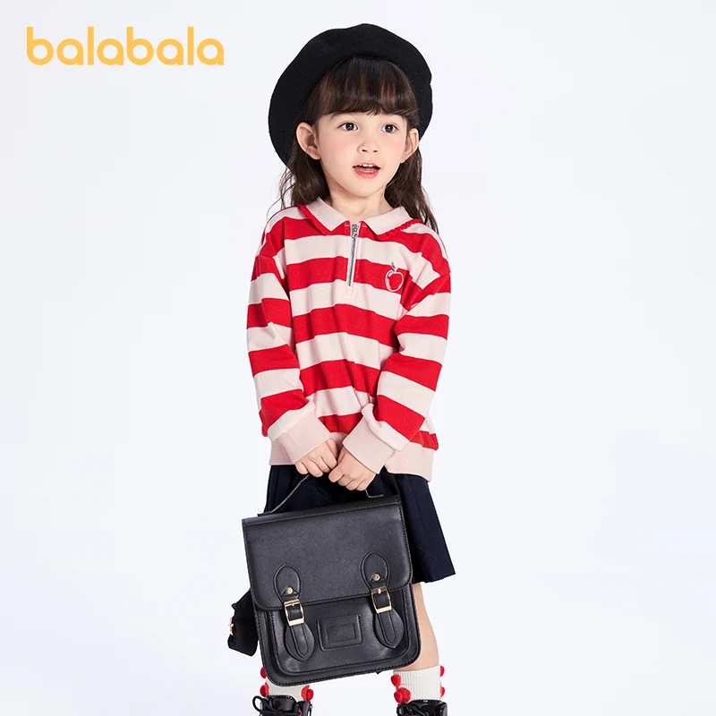 Balabala Toddler 2023 Girl Suit Fashionable Suit Spring New Fashion Academy Pleated Skirt Suit