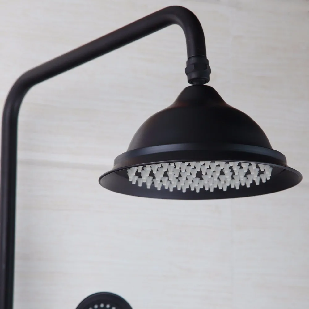 YANKSMART Vintage Black Bathroom Shower Faucet Control Valve Hand Sprayer 8\