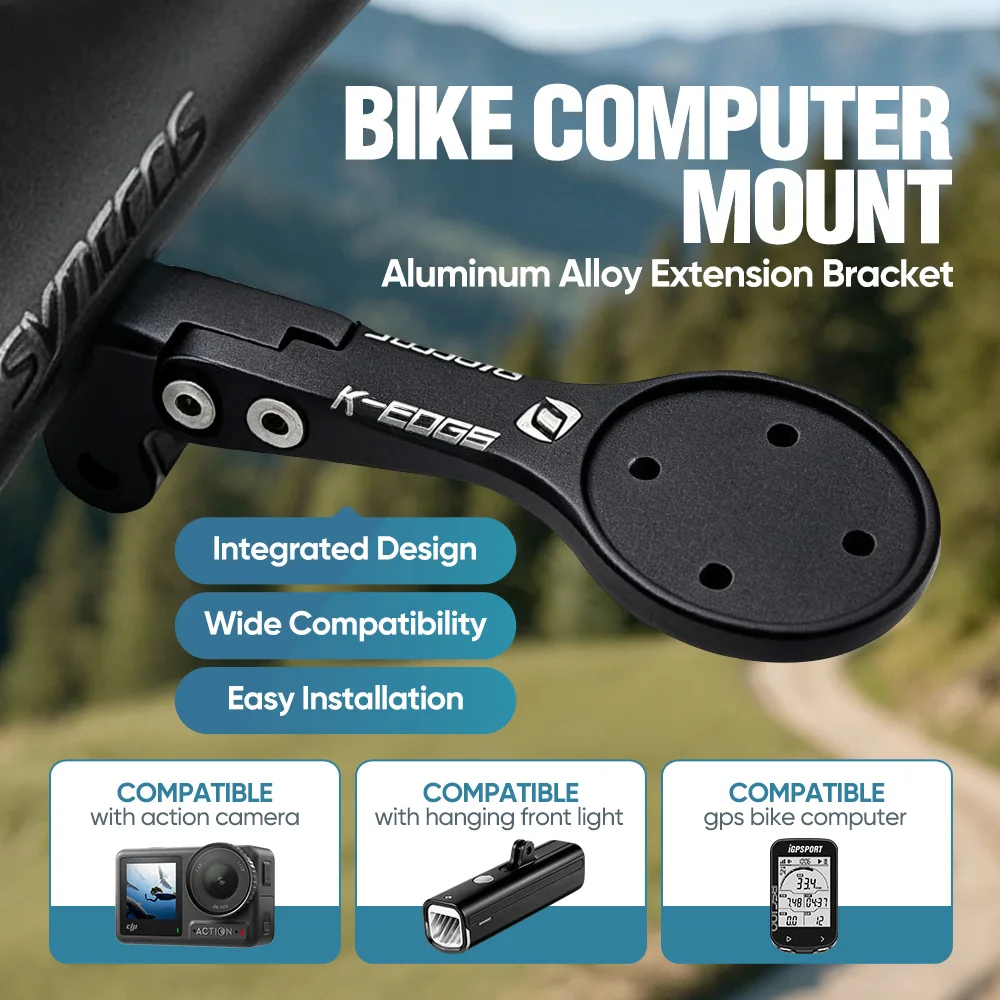 Suporte de Alumínio para Computador para Cockpits Syncros Fraser ou Creston, Suporte para GoPro/Garmin/Bryton/Wahoo Suporte de Alumínio para Computador para Cockpits Syncros Fraser ou Creston, Suporte para GoPro/Garmin/Bryton/Wahoo