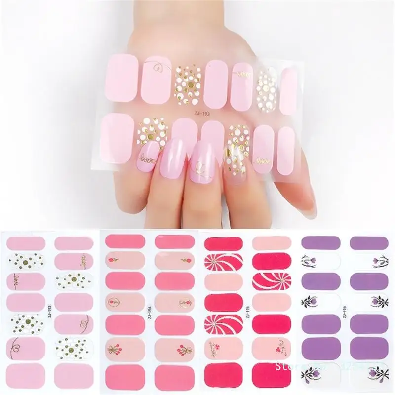 16 Streifen/1 Blatt Nagellack Aufkleber Nagelst reifen Aufkleber Sommer polierst reifen Wraps Aufkleber selbst klebend