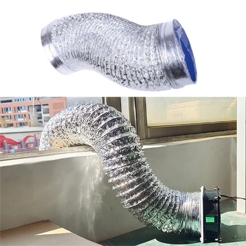 4.33inch Flexible Air Aluminum Ducting Retractable Dryer Vent Hose for Exhaust Fan & Blowers Exhaust Fan Hose 300cm/1.5m