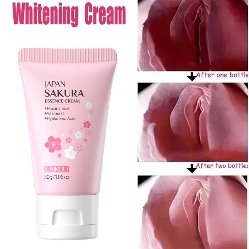 Crema blanqueadora para partes privadas, suero blanqueador para axilas, blanqueador a tope, rodilla, ilumina la parte interior del muslo, partes íntimas, elimina la melanina