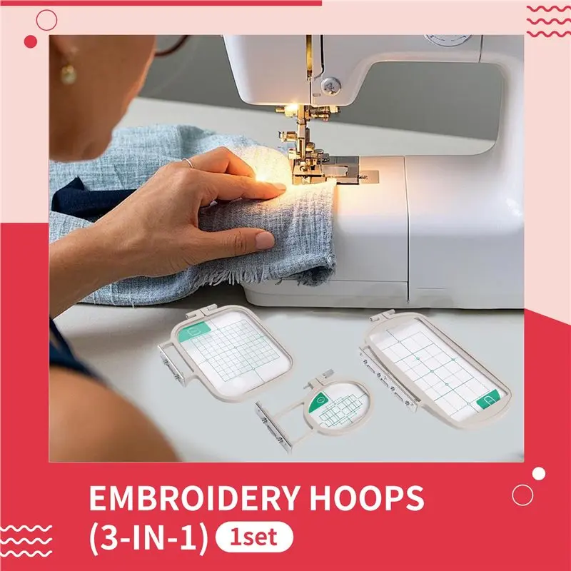 J1UL1N For Brother SE600 PE550D SE700 PE535 SE400 PE525 PE540D PE500 SE625 Innovis Babylock Brother Embroidery Machine Hoop - view 5
