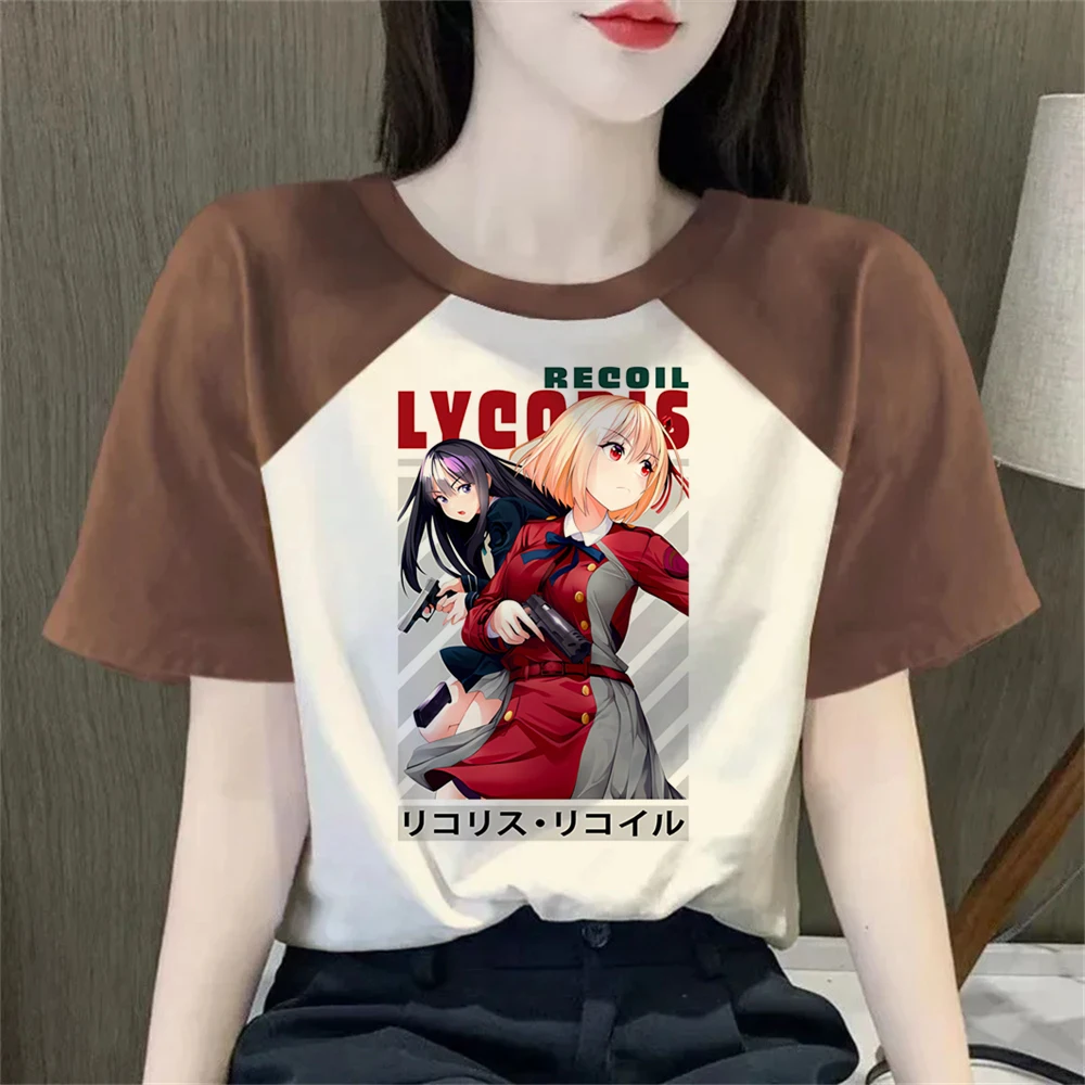 Lycoris Recoil t-shirt femme party dollette harajuku clearance sales t shirt dollette baddie gyaru goth Psychedelic