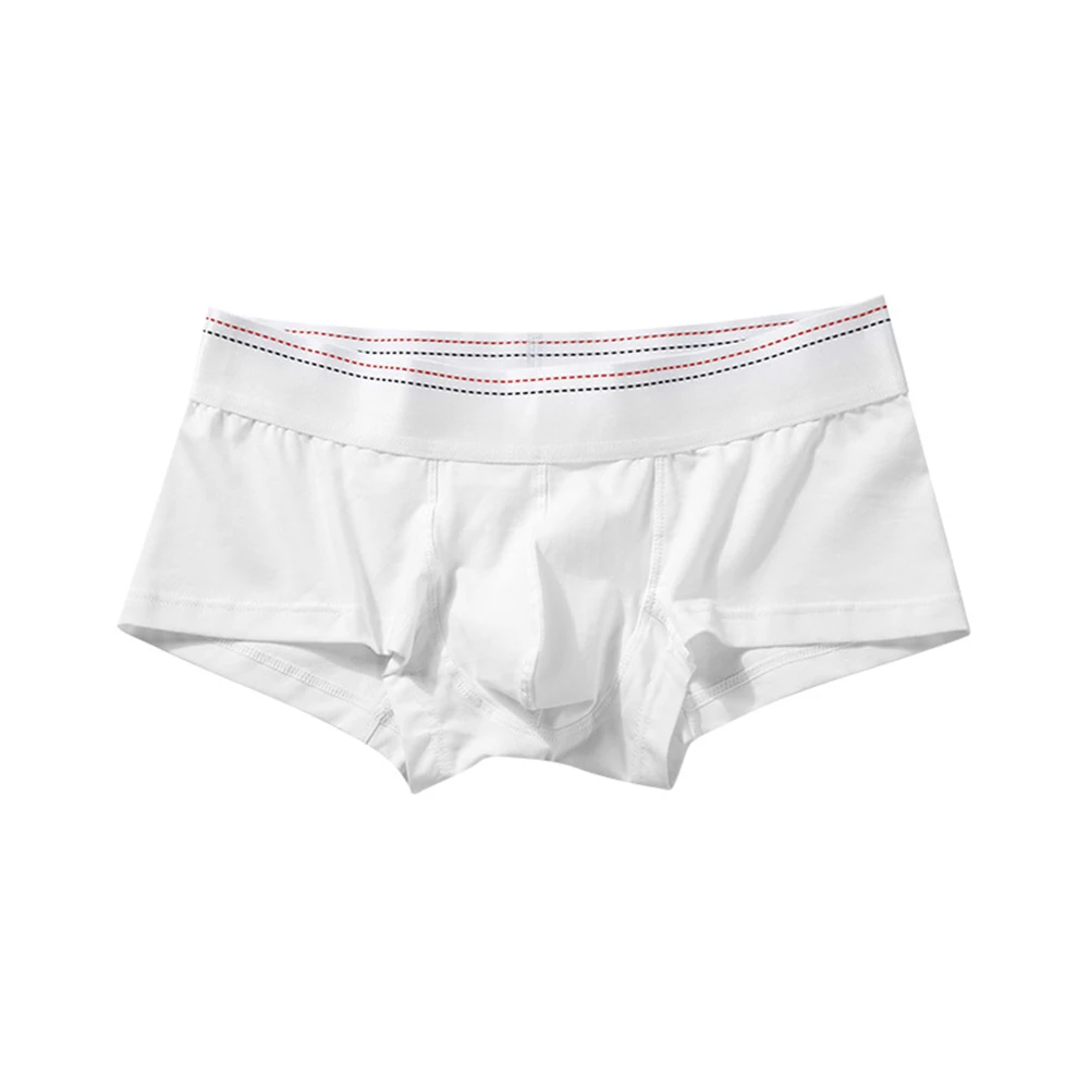 Short en coton sexy en forme de U pour homme, sous-vêtement élastique, culotte en poudre sans couture, solide, taille basse, slip de synchronisation