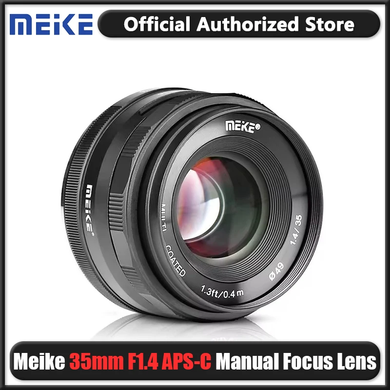 

Meike 35mm F1.4 APS-C Manual Focus Large Aperture Lens For Olympus Panasonic Micro 4/3 Fujifilm X Sony E Canon EF-M Nikon Z