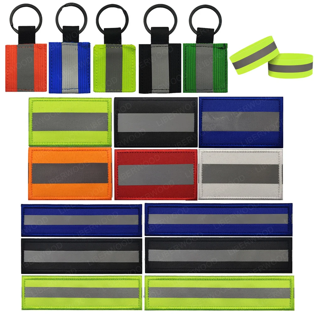 في الهواء الطلق التكتيكية عاكس السلامة التصحيح تسلق التخييم ركوب مفتاح سلسلة حزام مرن مشبك صغير FSB قطاع حلقة المفاتيح