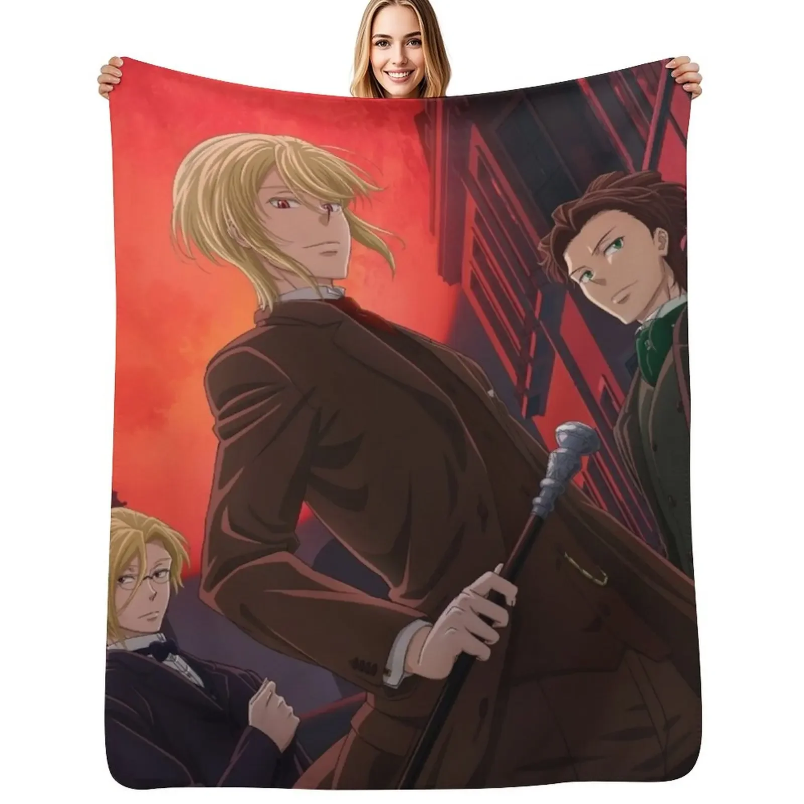 

Moriarty the Patriot Anime Throw Blanket Luxury St Stuffeds Comforter Luxury Brand Blanket