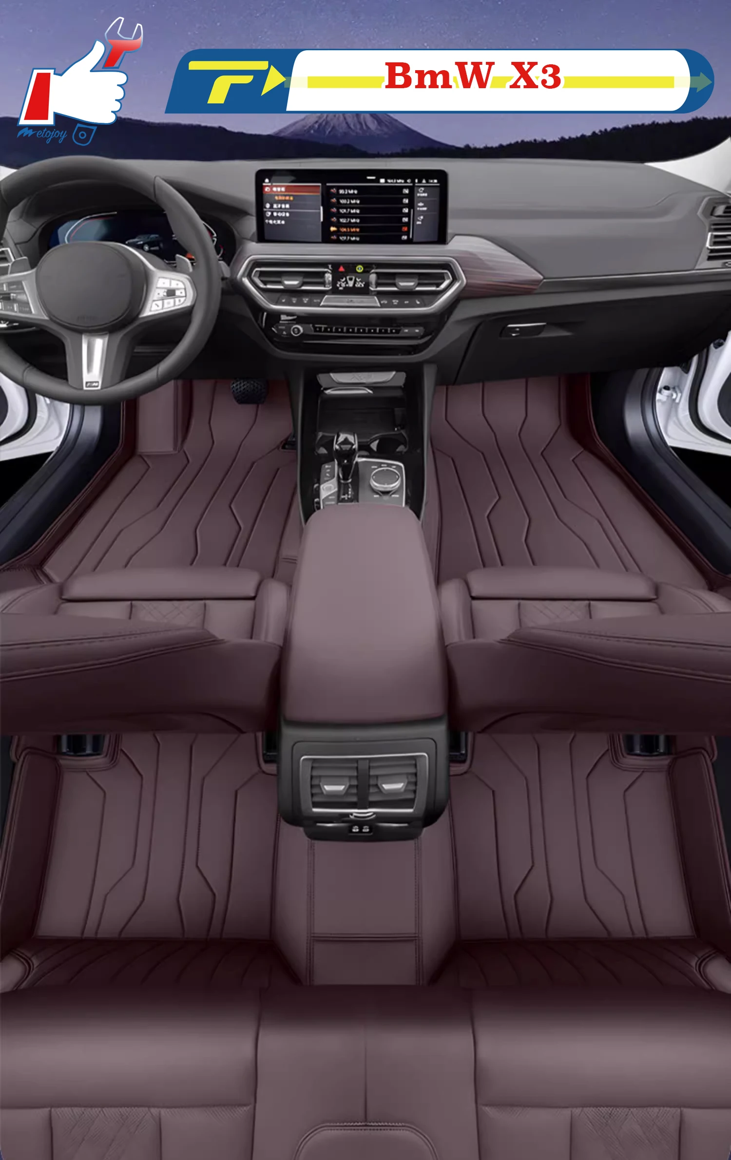 

Left-hand Drive Car Floor Mat For BmW X3 2017-2025 Full-Surround Foot Mat Mat Floor Liner Floor Carpet Water-proof Mat