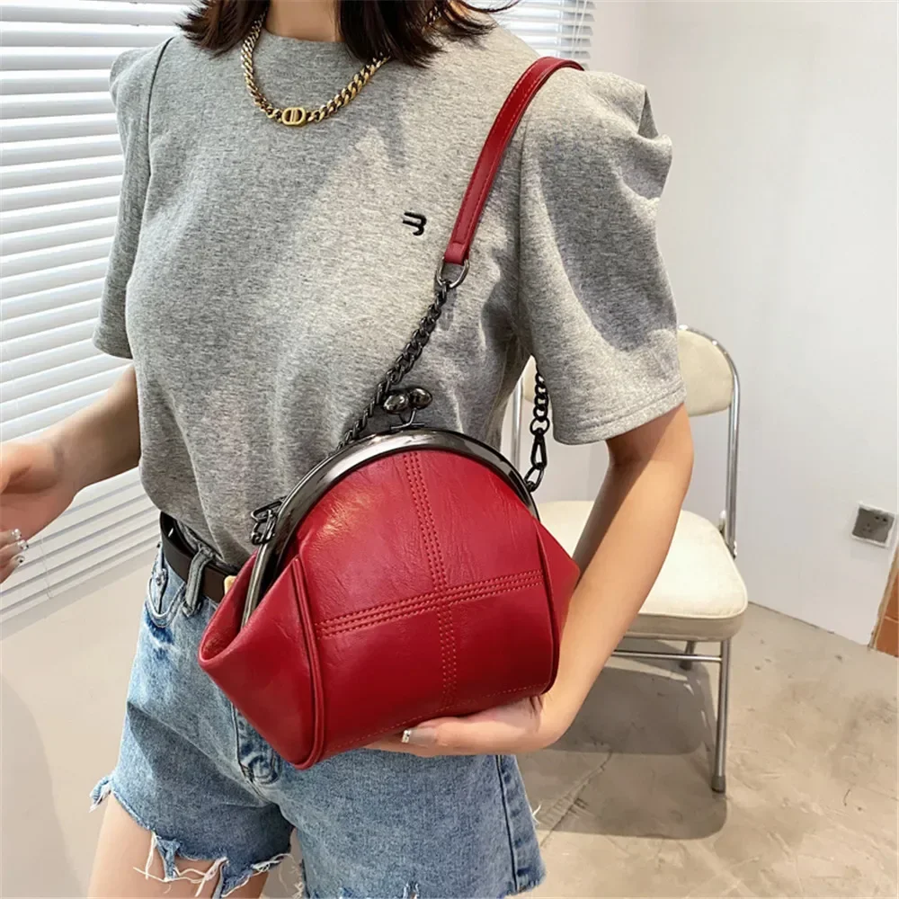 Fashion Chain Design Ladies Shoulder Bag High Quality PU Leather Women Messenger Bags Solid Color Designer Women\'s Wallet Bolsos