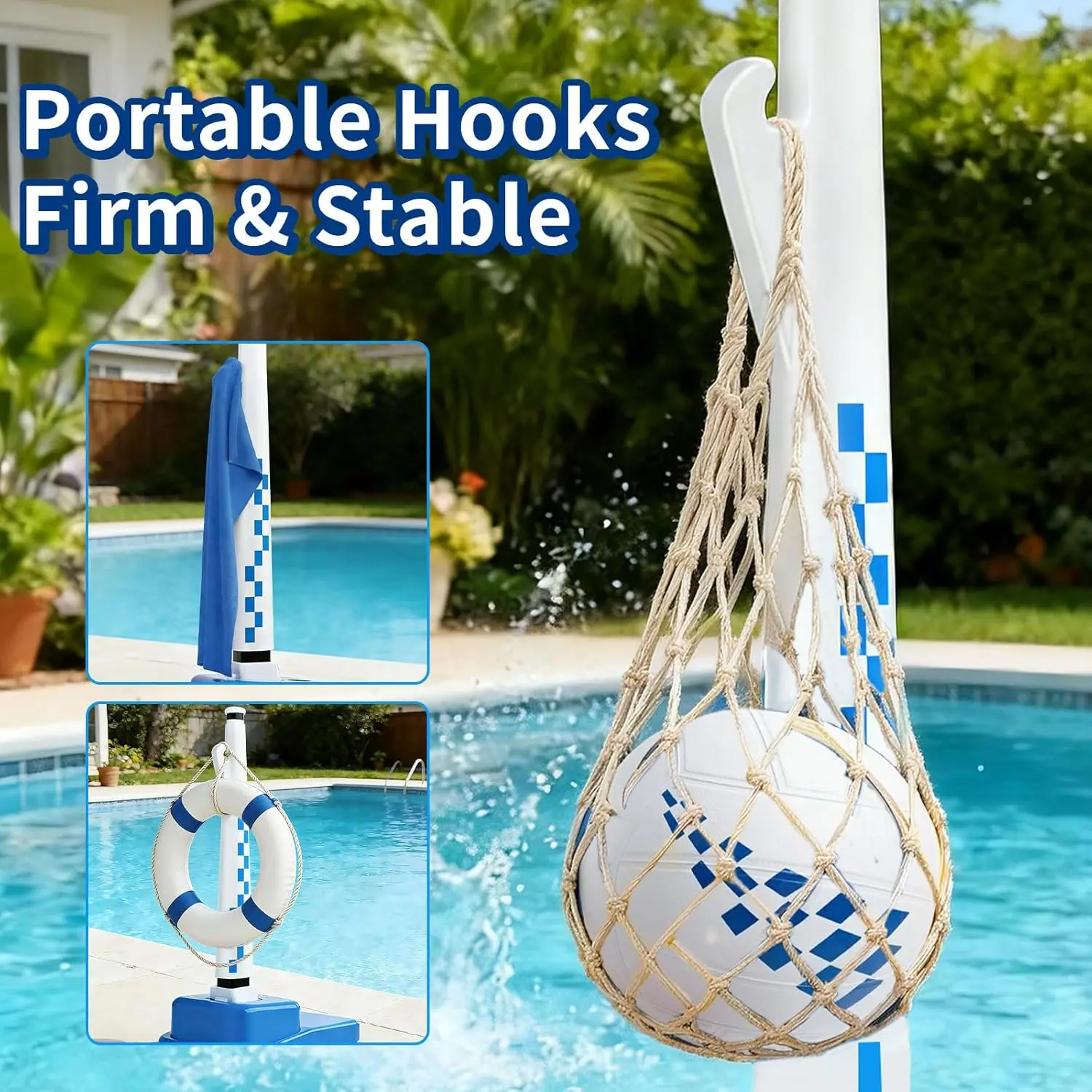 ระบบตาข่ายวอลเลย์บอลน้ำแบบปรับ - Kids Outdoor Volleyball Net บทวิจารณ์และราคา