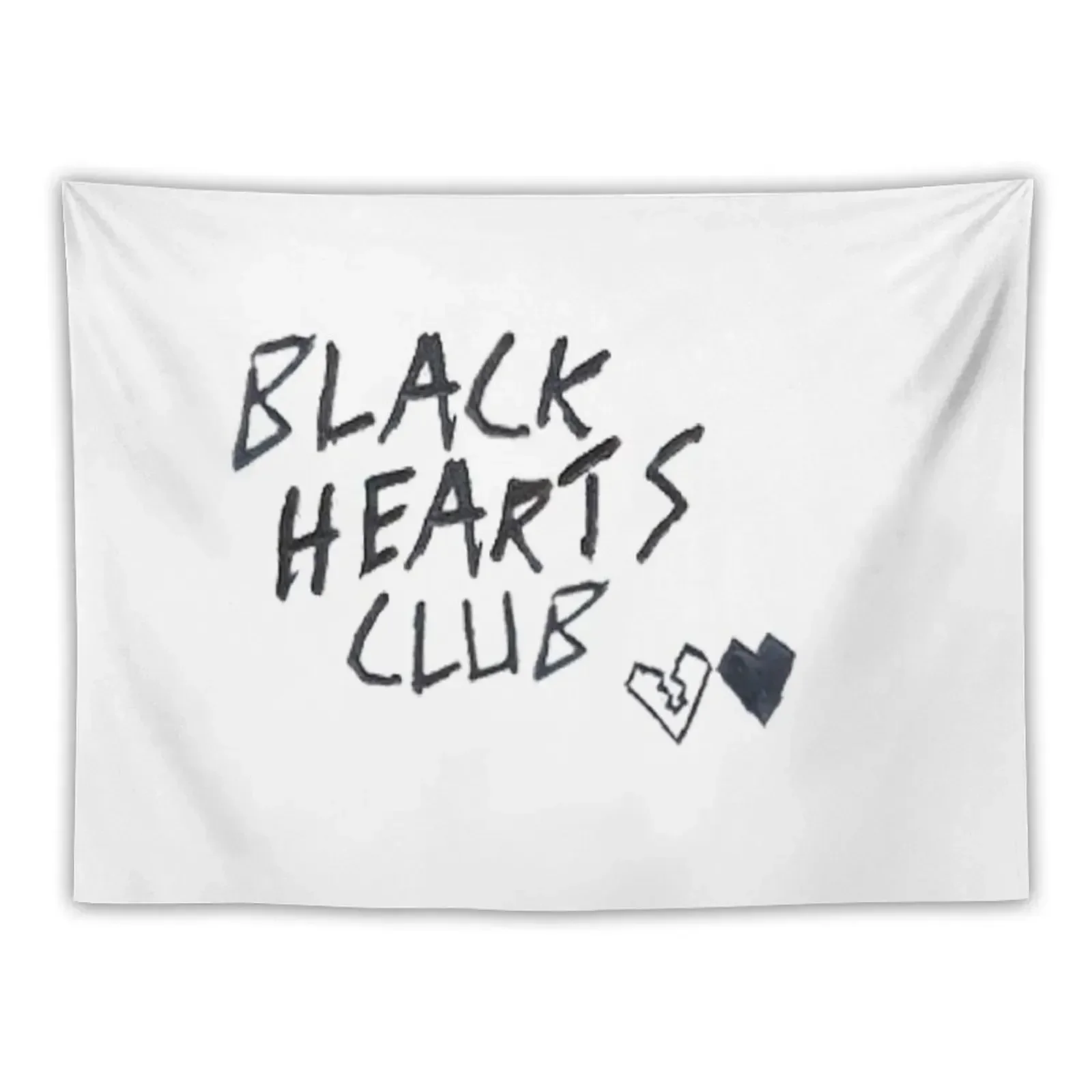 

black hearts club handwritten Tapestry House Decorations Wall Decor Aesthetic Home Decor Tapestry