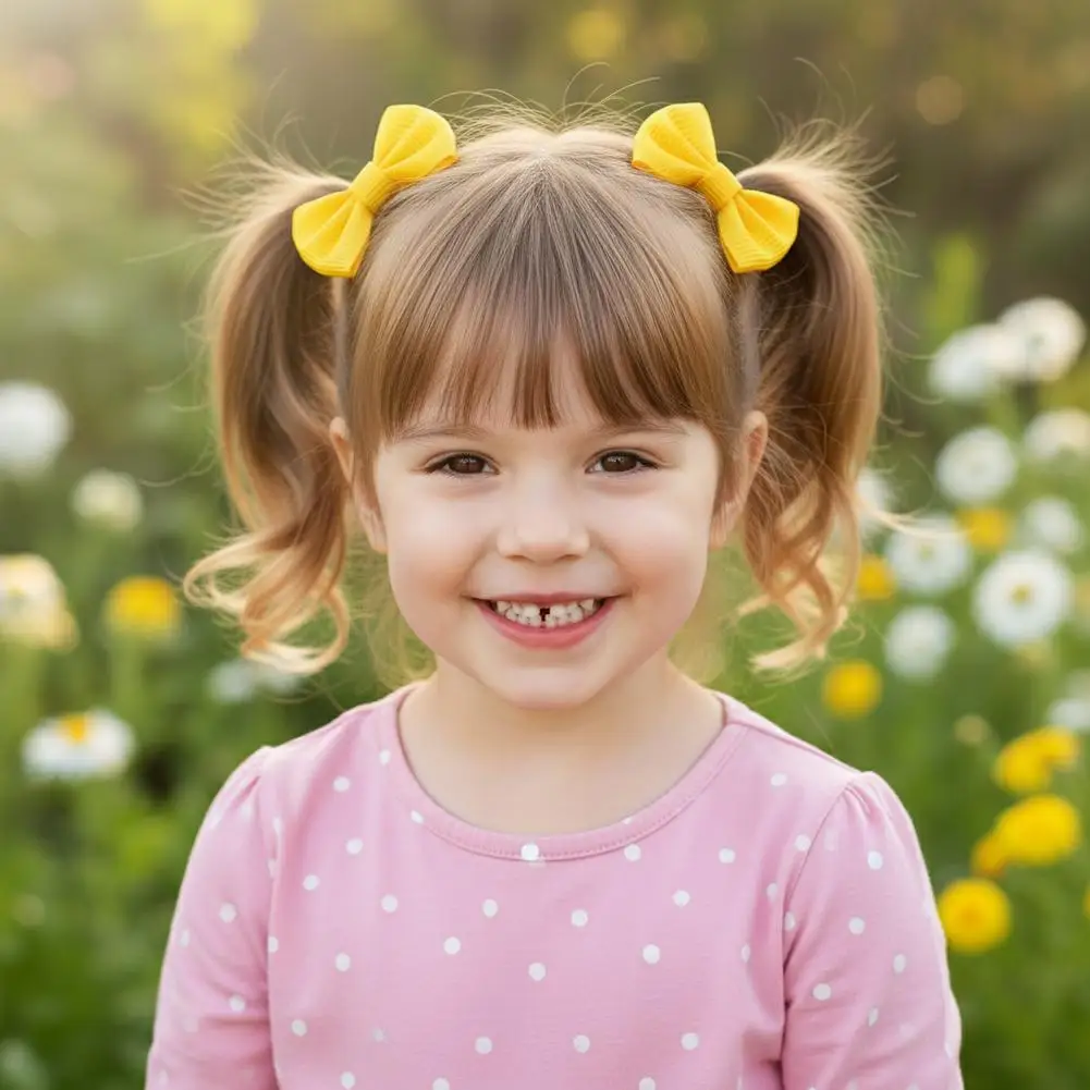 

30/50Pcs Random Solid Colorbow Fabric Hair Clips For Kids Girls Daily Use Lovely Hair Bangs Hairclip Children Hair Accessor U3X7