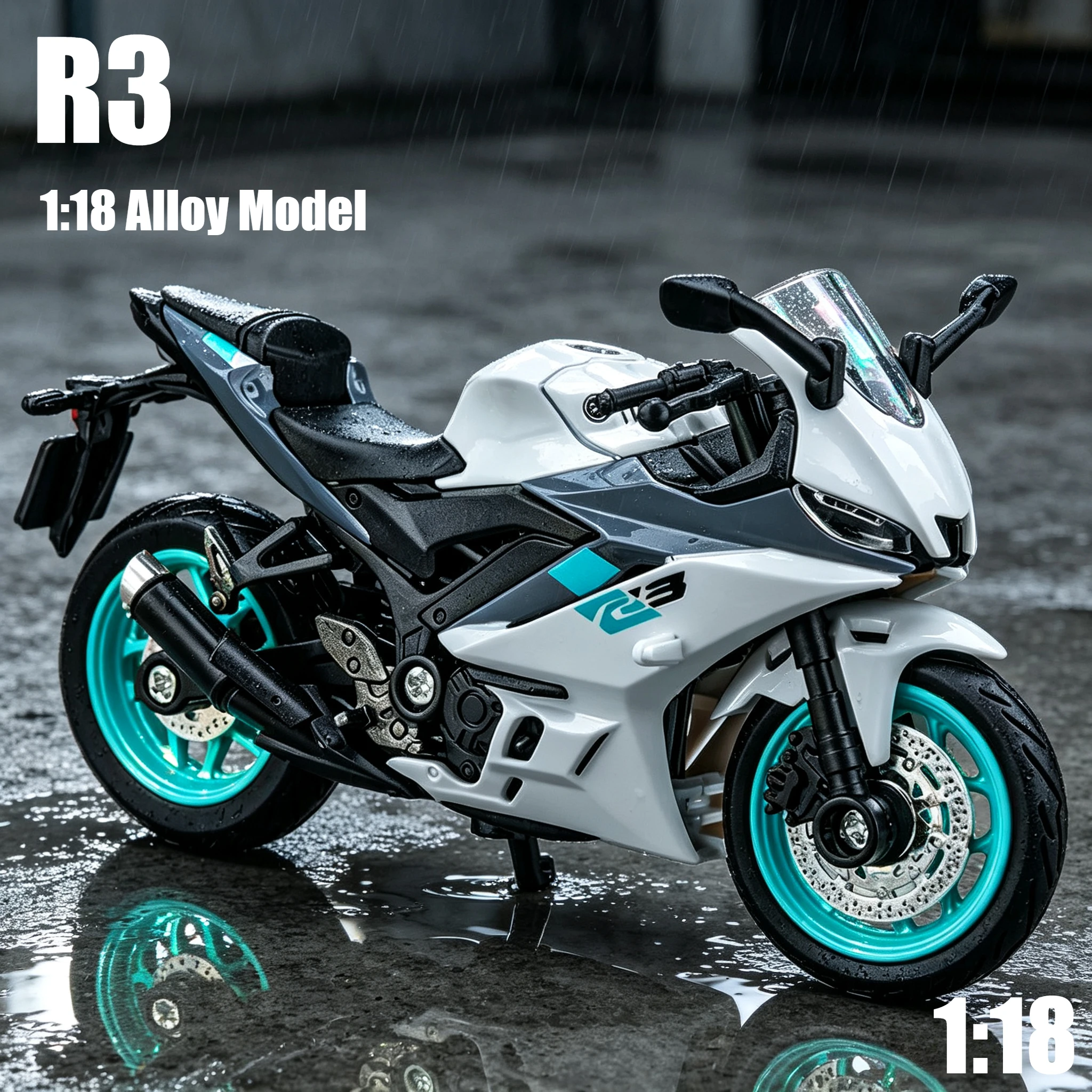1:18 R3 Simulation Alloy Motorbike Model Exquisite Collection Ornaments Toys Gifts