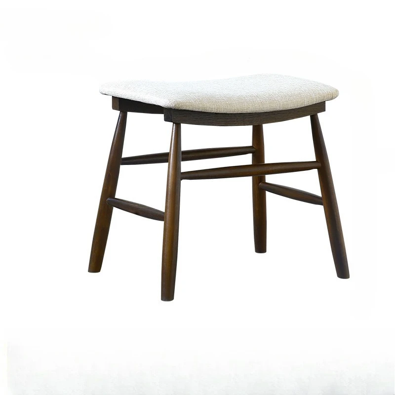 

Solid wood shoe change stool Nordic dining stool household shoe foot entry door sofa stool shoe cabinet curved