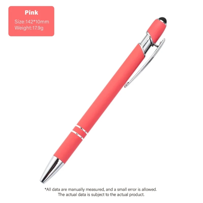 20Pcs Multifunction Touching Screen Pen with Ballpoint Pen 1.0MM Tip Write Smoohtly Retractable Metal Ballpoint Pen