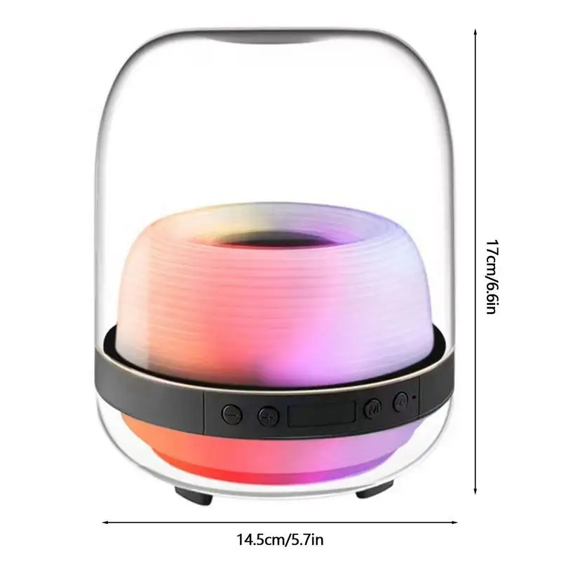 ลําโพงไร้สายสําหรับลําโพงไร้สายภายในบ้านพร้อมลําโพงไฟ LED เครื่องเล่นเพลงลําโพงซับวูฟเฟอร์เพลงความละเอียดสูง