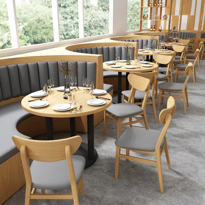 

Western Restaurant Sofa Theme Restaurant Cafe Dessert Shop Card Block BBQ Hot Pot Canteen Table and Chair
