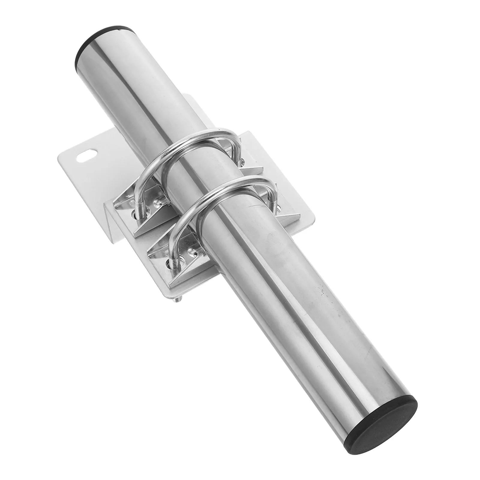 1Set Wall Mount Antenna Pole Bracket Heavy Duty Iron Clamp for Outdoor Antenna Pole Mounting Kit Weatherproof Roof and Pipe