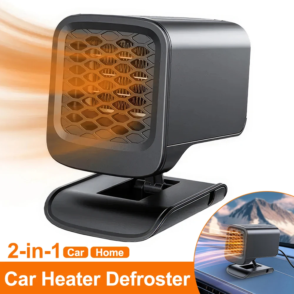 Electric Car Heater Air Cooler Fan 12V/24V Portable Demister Defroster Heating Fan 120W Dryer Windshield Defogging Accessroies