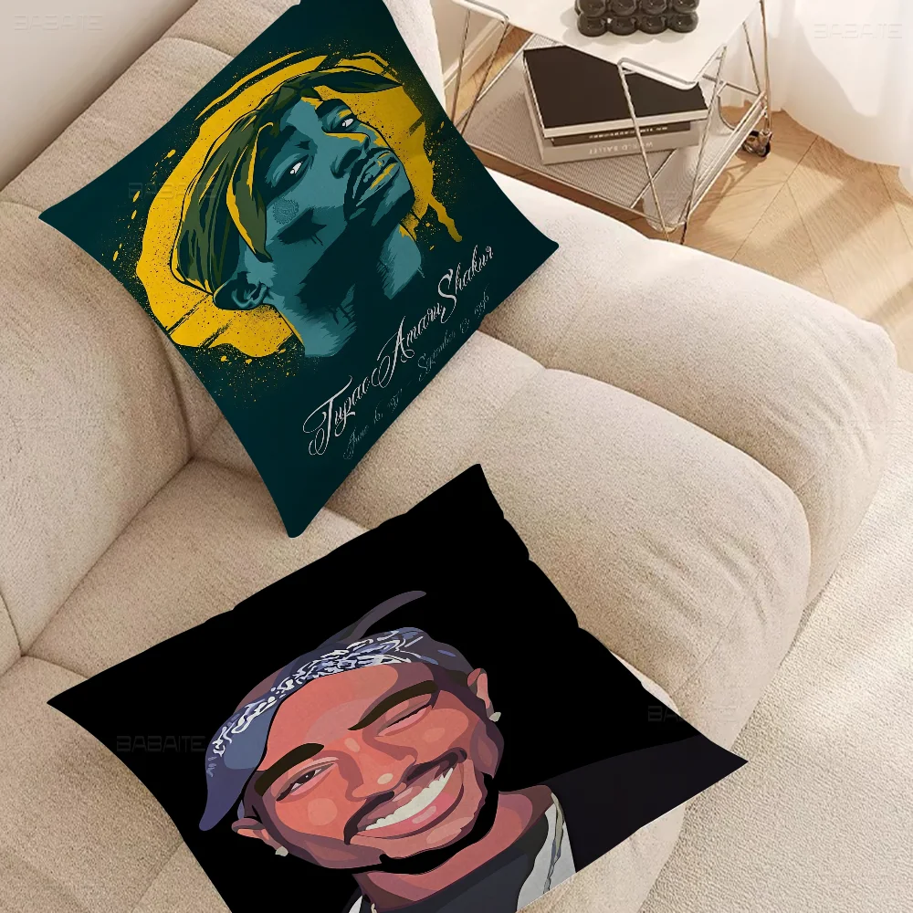 

2Pac Tupac Amaru Shakur Cushion Cover Car Throw Pillow Case For Sofa Car Christmas Gift 40x40cm 45x45cm