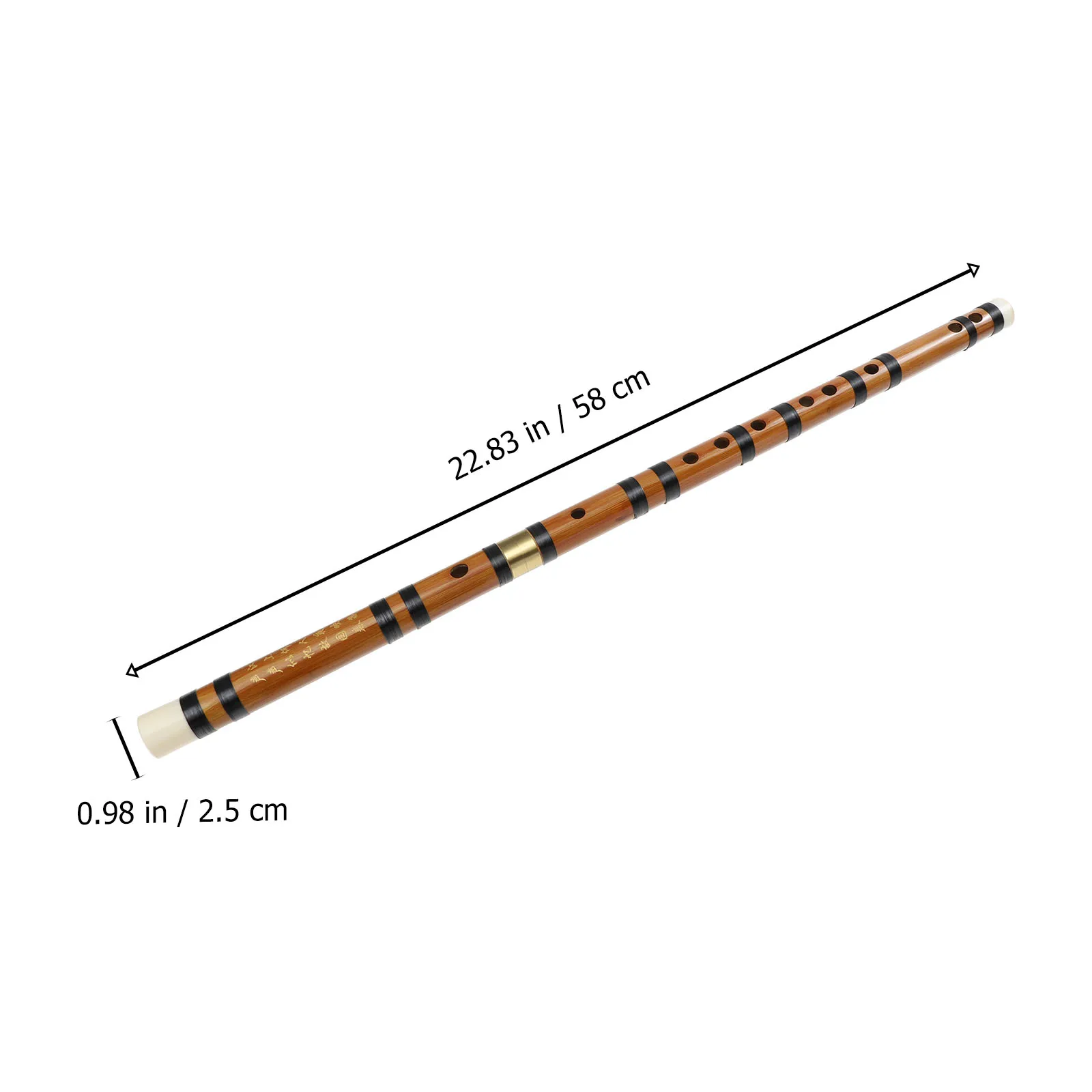 

Bamboo Flute Students Lightweight Durable Professional Chinese Instrument Portable Flannel Tone Holes Melodious Sound Musical