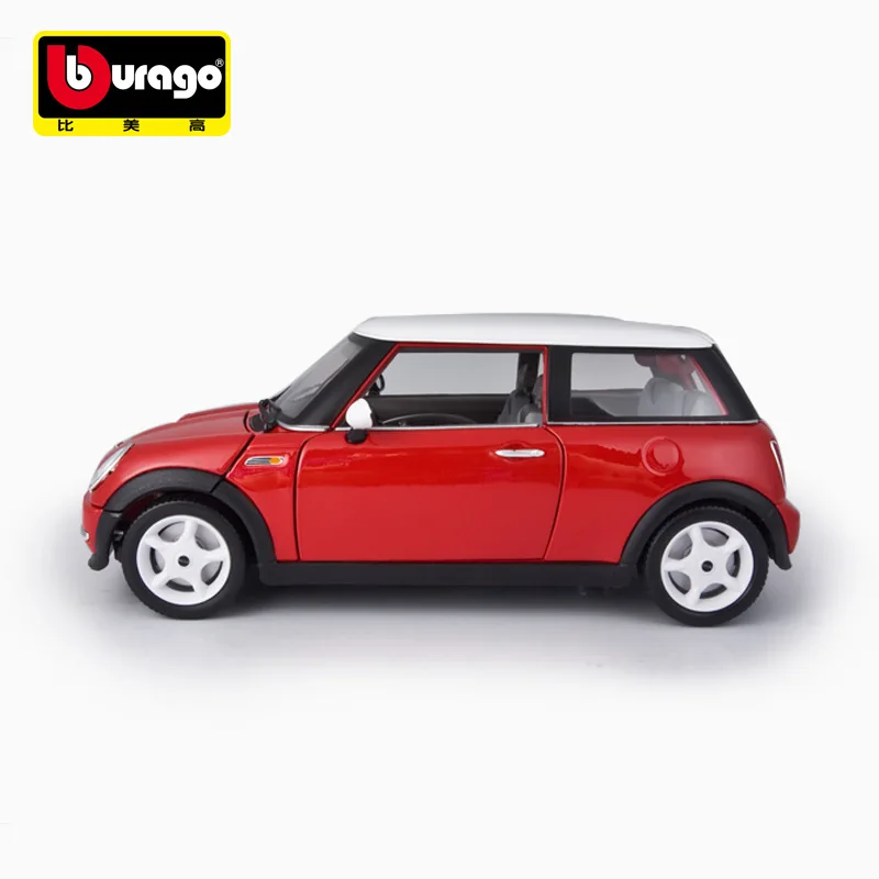 Bburago 1:18 MiniCooper full-size alloy car model family car ornaments simulation metal car model collection gifts and toys