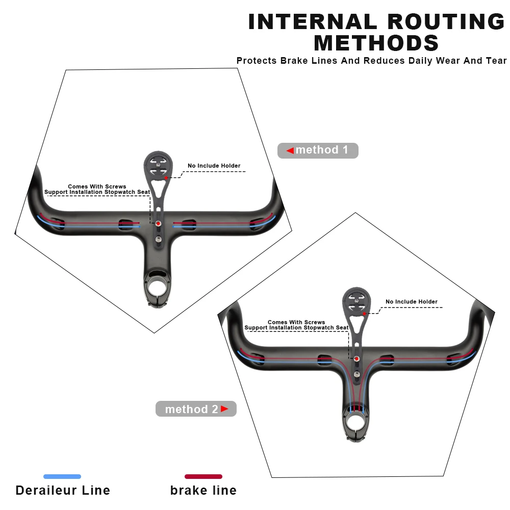 RXL SL-Bicycle Carbon Handlebars, Road Bike, Gravel, Integrated Handlebar, Support OD2 28.6/31.8, Bicycle Handle Bar, Cycling