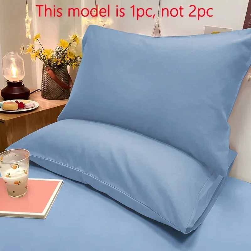 1 Piece Of Matte Solid Color Pillowcase, Bedroom Pocket Sealed Soft Pillowcase, Bedding