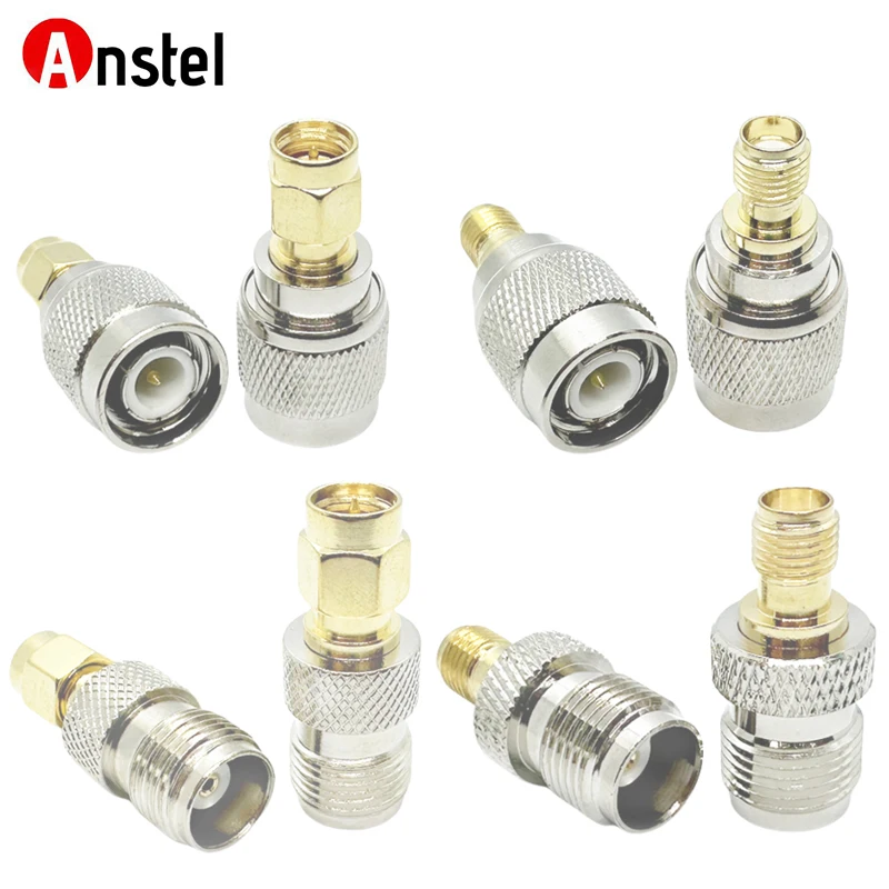 SMA to TNC Coax Adapter Kit SMA to TNC Male Plug Female Jack RF Coaxial Connector for Radio LTE Antenna Router