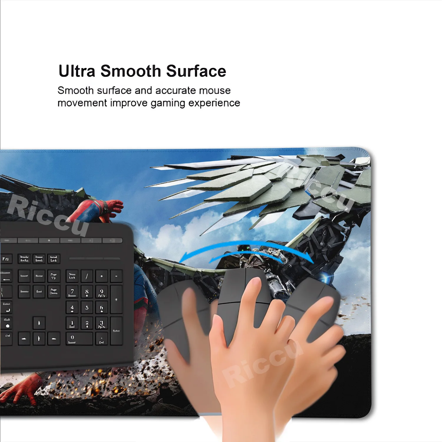 PC peripherals S-Spider Man Mouse Pad comic Anime film Rubber Keyboard Mouse pad Office Desk Laptops Gaming Accessories Non Slip