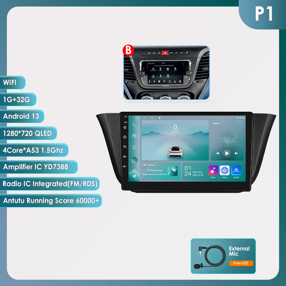 OSSURET 8G 128G Android 14 Autoradio Voor Iveco Daily 2013-2021 Auto Multimedia GPS Carplay 4G DSP BT 360 Camera Door Snapdragon6115