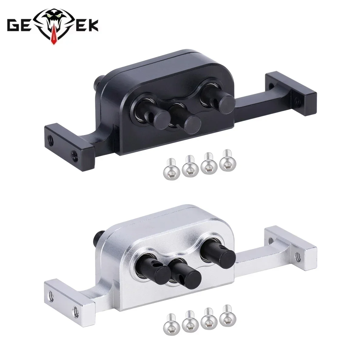 Aluminum Transfer Case Gearbox with 5mm Shaft for 1/10 RC Crawler Cheater Rigs LCG Chassis Build Upgrade Parts