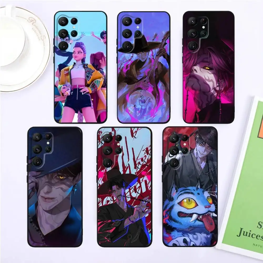 

Kpop D-Demon H-Hunter Phone Case For Samsung S25,S24,S23,22,21,Ultra,Pro,S10,S30Plus,20lite Black Cover