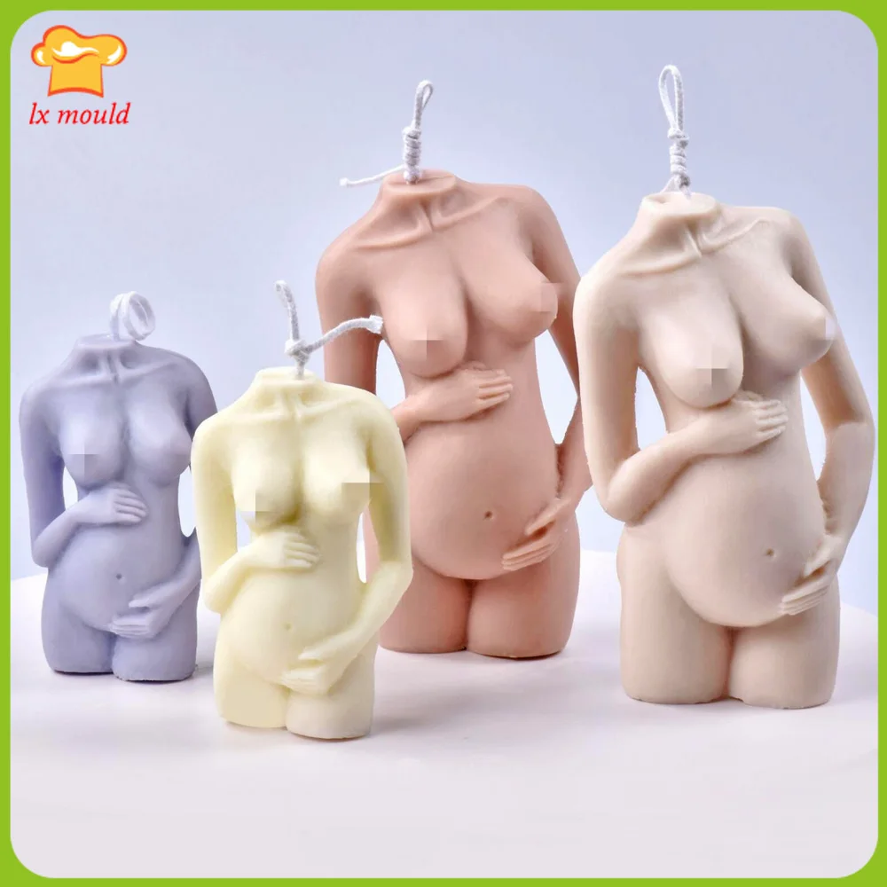 Great Mom Silicone Molds 3D Pregnant Woman Body Torso Candle Mold Mother's Day Aromatherapy Soap Gift Moulds