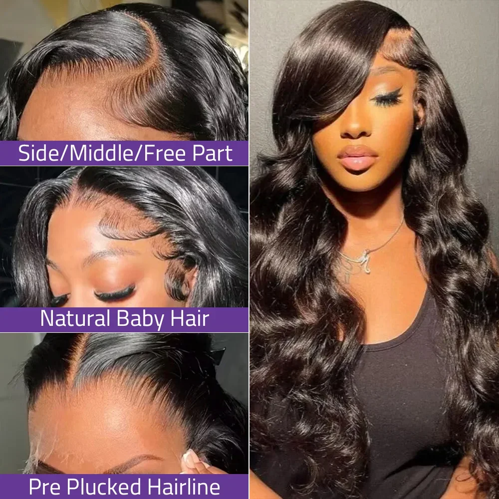 Body Wave 360 Full Lace Front Wig 13x6 Hd Lace Frontal Pre Plucked Human Hair 5x5 Glueless Lace Frontal Wigs for Women 36 inches