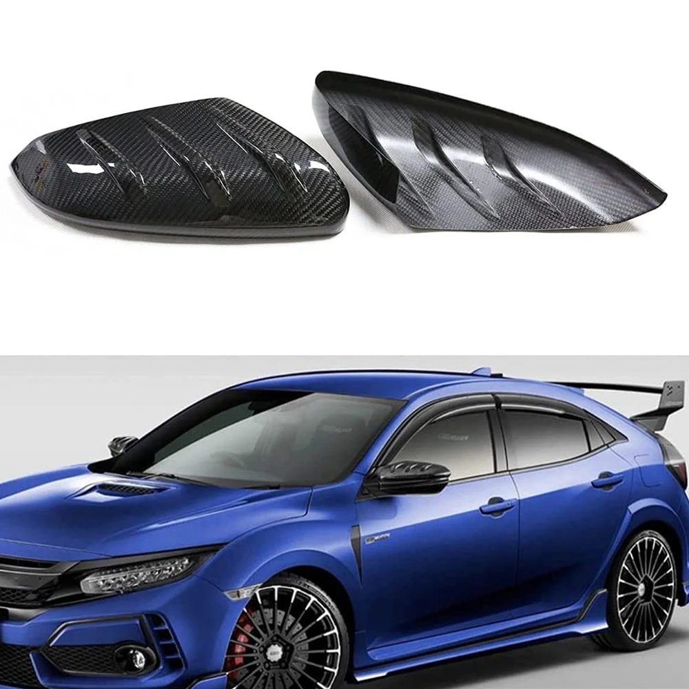 

Car Carbon Fiber Mirror Cap Covers 2016-2021 for Honda Civic 10th Generation Sedan Coupe Hatchback Add-on Type