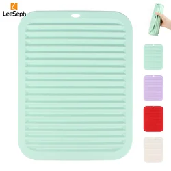 Leeseph Silicone Trivets for Hot Dishes, Pots and Pans, Hot Pads for Kitchen Counters, Pot Holders Mats for Home Kitchen